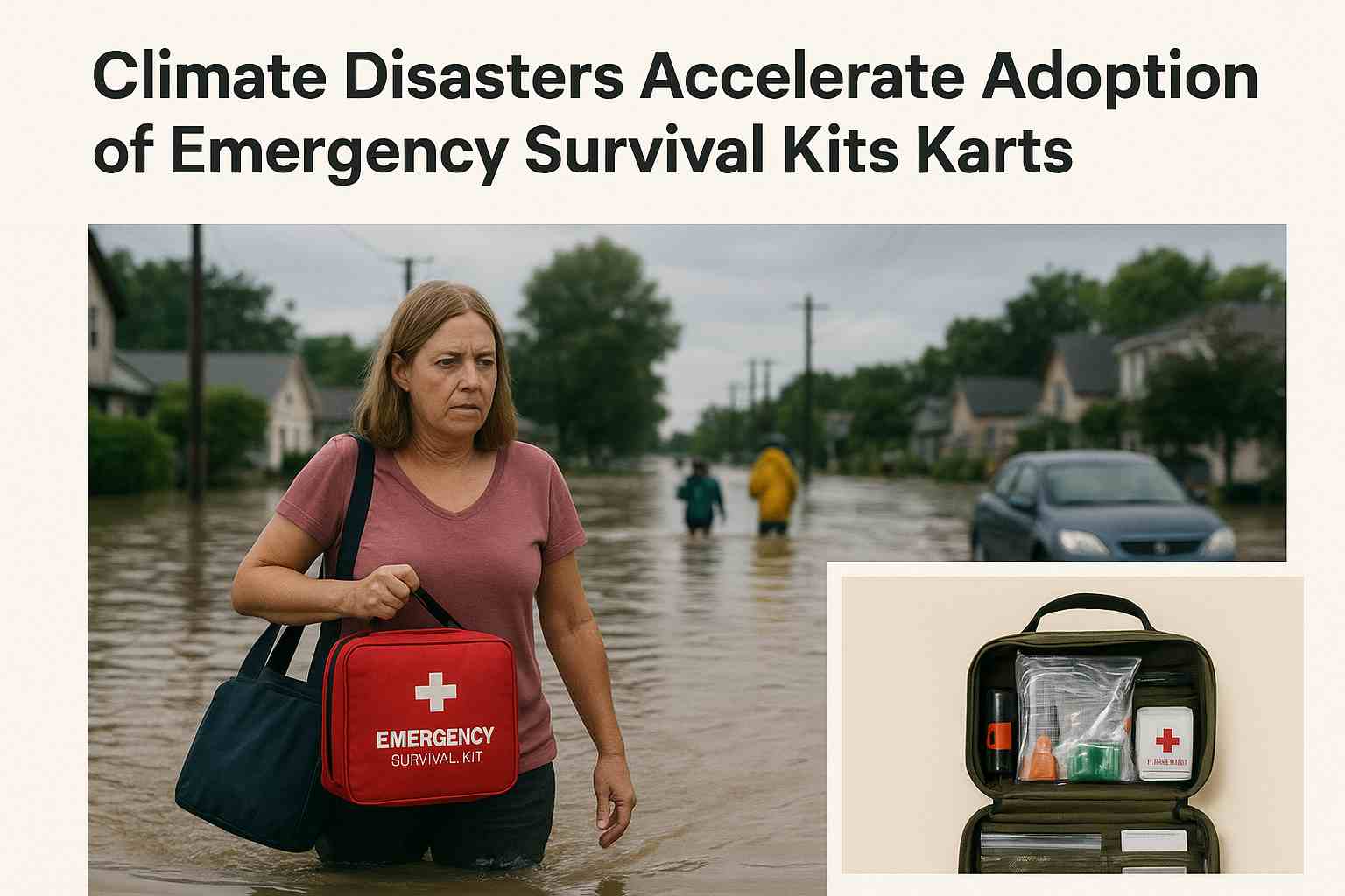 Katastrofy klimatyczne przyspieszają przyjęcie zestawów przeżycia awaryjnego